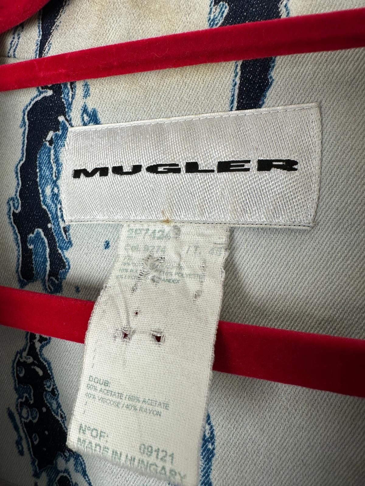 Thierry Mugler Mugler 1990'S Water Print Trench Coat Size M / US 6-8 / IT 42-44 - 5 Thumbnail