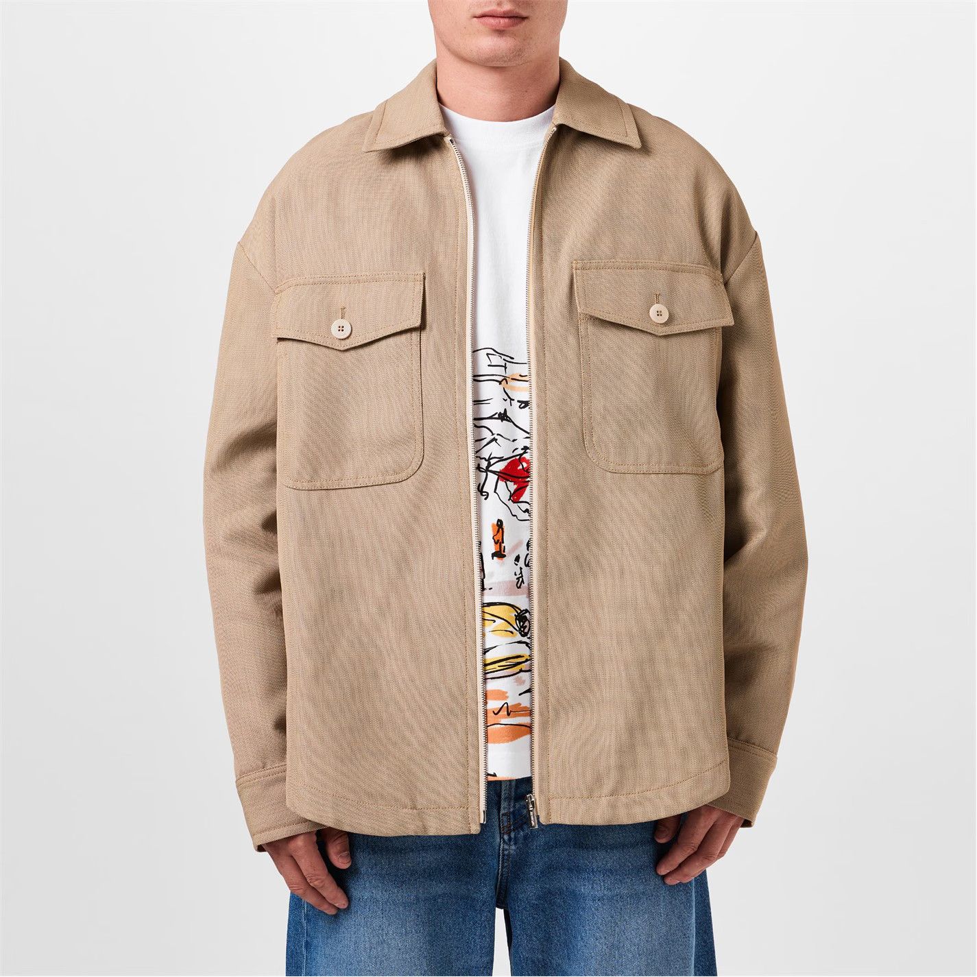 Jacquemus o1g2r1mq0426 Le Montagne Overshirt in Beige Size US L / EU 52-54 / 3 - 2 Thumbnail