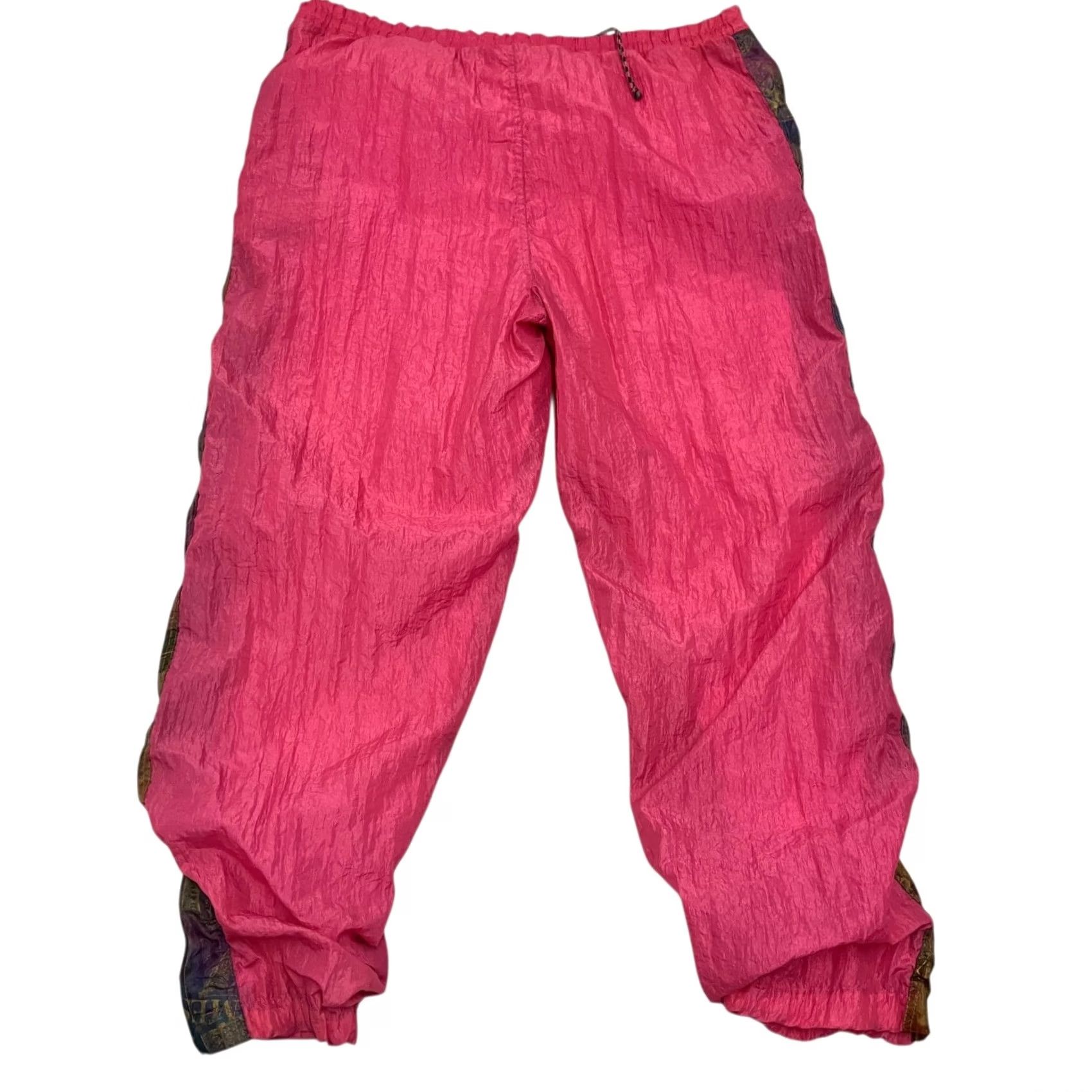 Sergio Tacchini VINTAGE Sergio Tacchini Track Pants Large Pink Retro 90s Shell Sports Festival Size US 33 - 6 Thumbnail