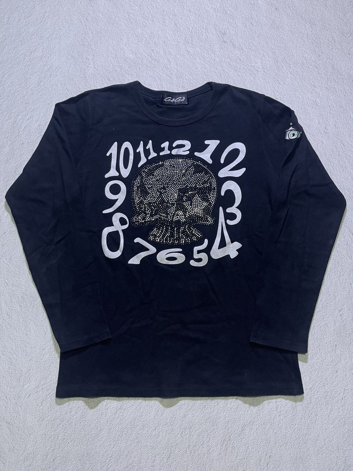 Japanese Brand Y2K GAGA long sleeve tshirt big skull motif gliter Size US M / EU 48-50 / 2 - 1 Thumbnail