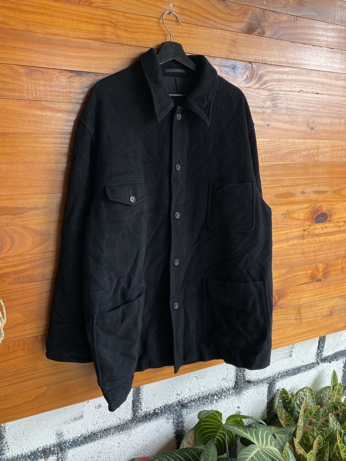 Comme des Garcons Homme Comme des Garçons Homme Black Wool Work Jacket AD1988 Japan Size US M / EU 48-50 / 2 - 5 Thumbnail