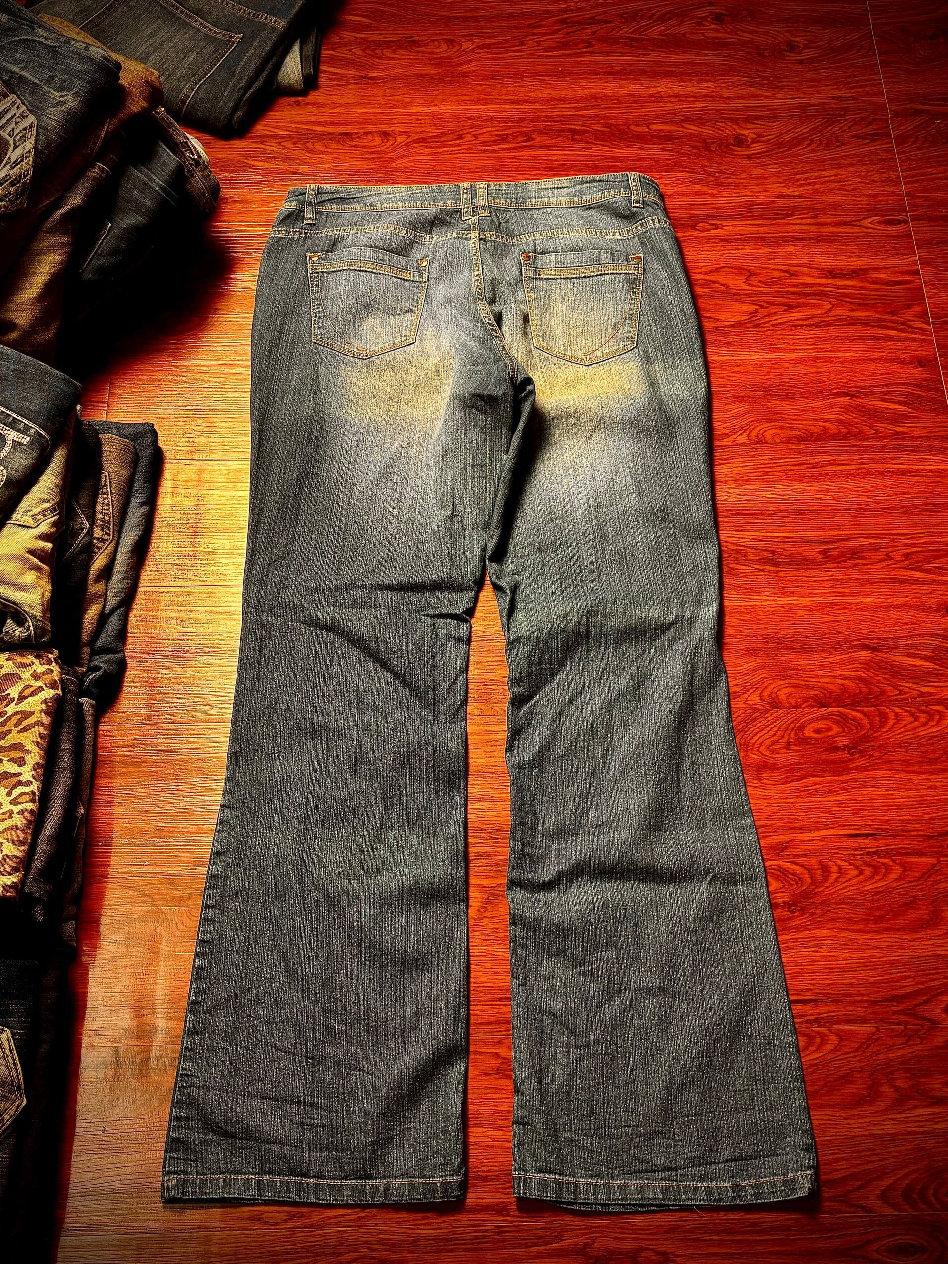 If Six Was Nine Vintage Clean Silver Fade Minimal Pocket Flare Denim Pants Size 34" / US 12 / IT 48 - 2 Thumbnail