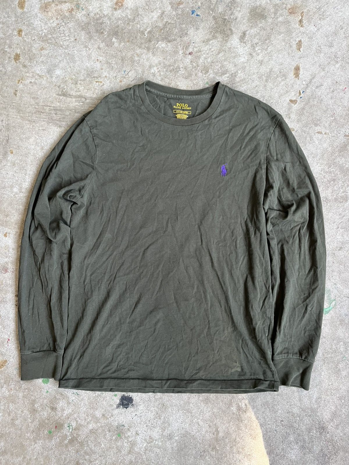 Polo Ralph Lauren Polo Ralph Lauren Green Longsleeve Tee Size US S / EU 44-46 / 1 - 1 Thumbnail