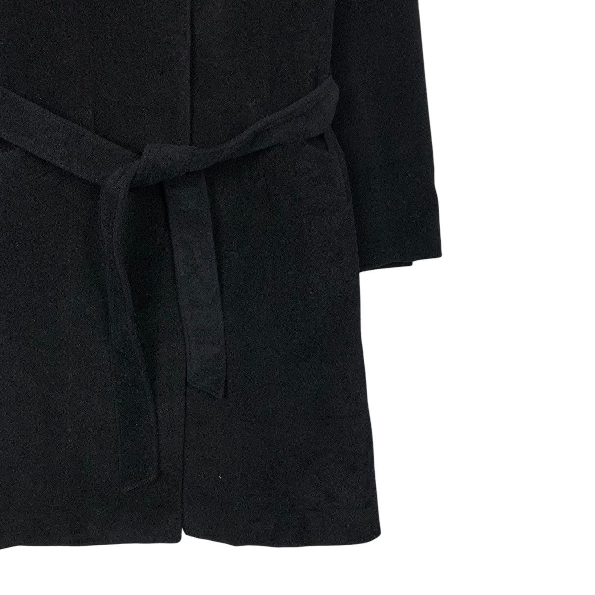 Japanese Brand KUMIKYOKU Neck Fur Pure New Wool Belted Long Coat #2114-C93 Size S / US 4 / IT 40 - 5 Thumbnail