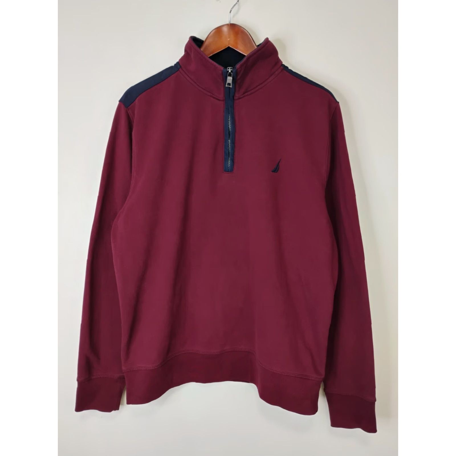 Nautica VINTAGE Nautica Long Sleeve Fleece 1/4 Zip Pullover Mens Large Red Maroon L Red 1/4 Zip Pullover Mens Long Sleeve Zip Fleece Vintage Nautica Size US L / EU 52-54 / 3 - 2 Thumbnail