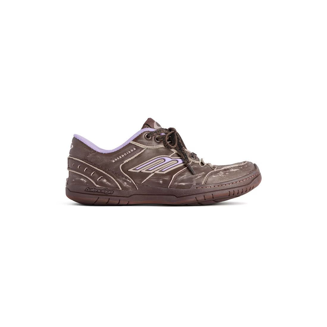 BALENCIAGA Hamptons $890 Women's Brown/Lilac Sneakers New &