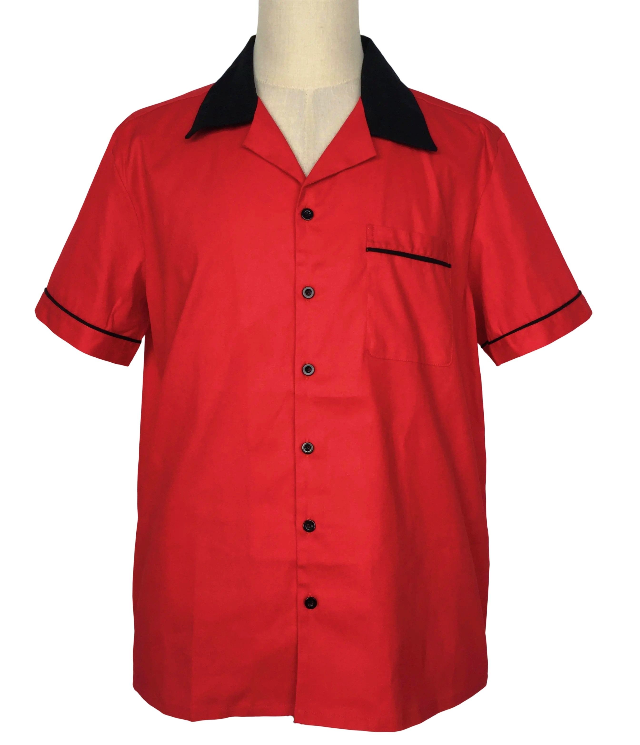Other Red-Short Sleeve Bowling Shirts Pocket Casual Clothing Size US L / EU 52-54 / 3 - 1 Thumbnail