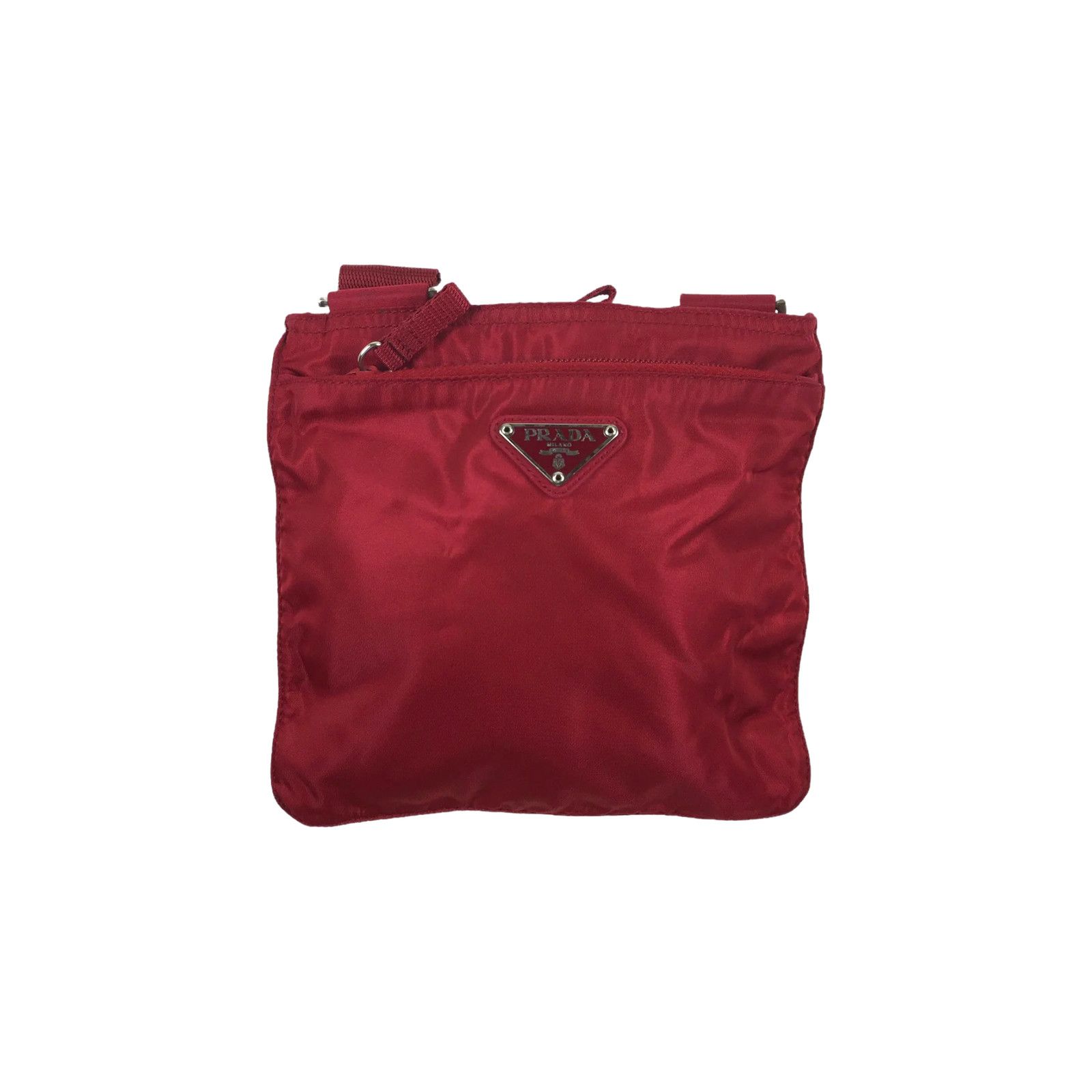 Prada Prada Red Nylon Shoulder Bag Size ONE SIZE - 1 Thumbnail