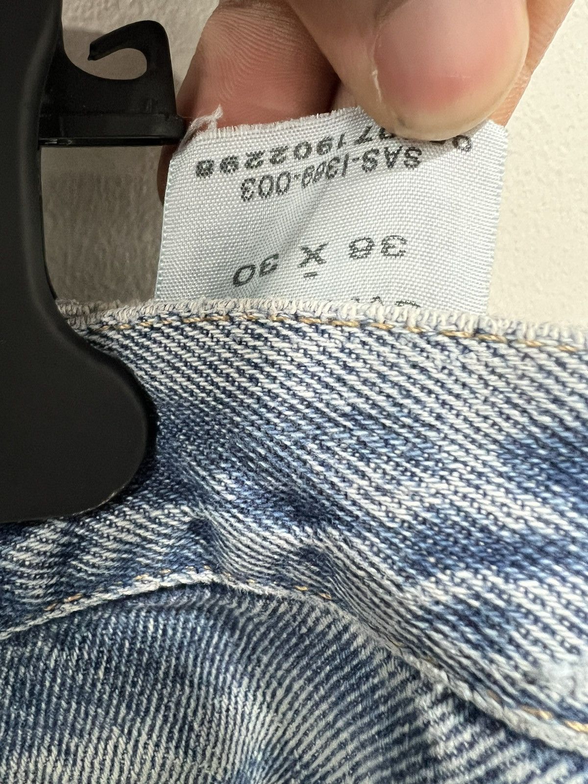 Vintage × Wrangler Vtg Wrangler Thrashed Baggy Denim Jeans Pants 36x30 carhartt Size US 36 / EU 52 - 5 Thumbnail