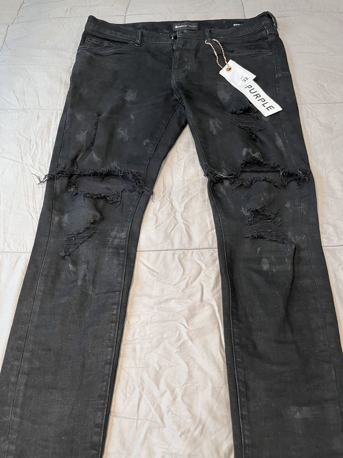 image of Purple Saks Fifth Avenue Purple Brand Jeans in Black, Men's (Size 32)