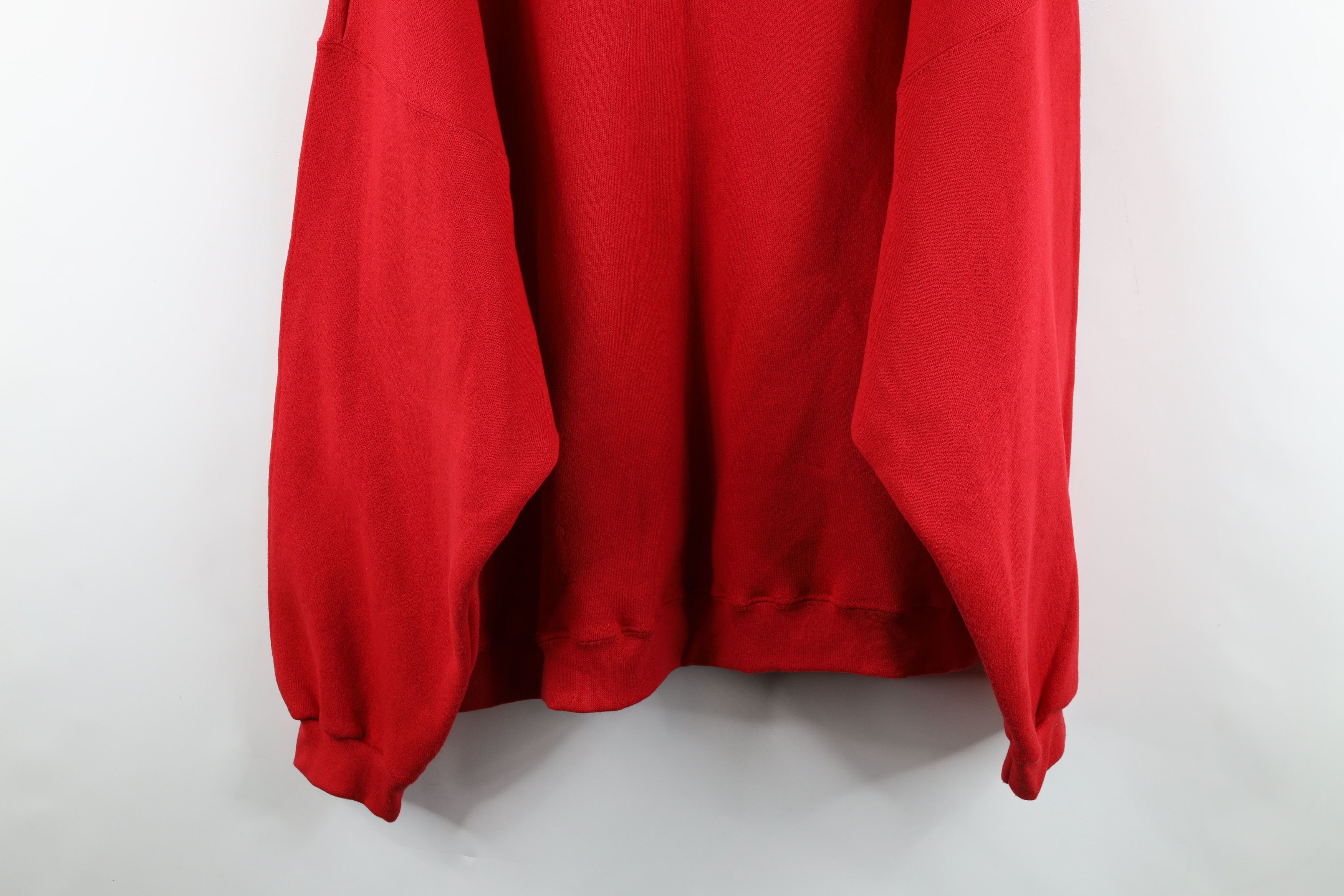Vintage Vintage 90s Streetwear Heavyweight Hoodie Sweatshirt Red USA Size US XXL / EU 58 / 5 - 15 Thumbnail