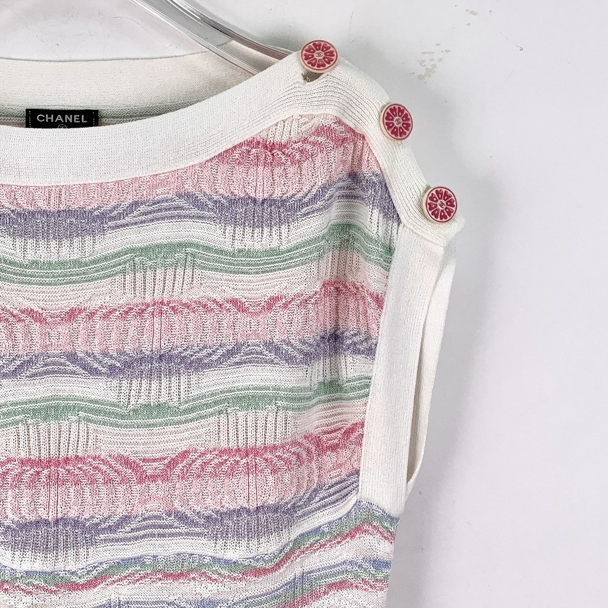 Chanel Chanel Striped Drop Shoulder Sleeveless Knit Dress K26WX Size XS / US 0-2 / IT 36-38 - 3 Thumbnail