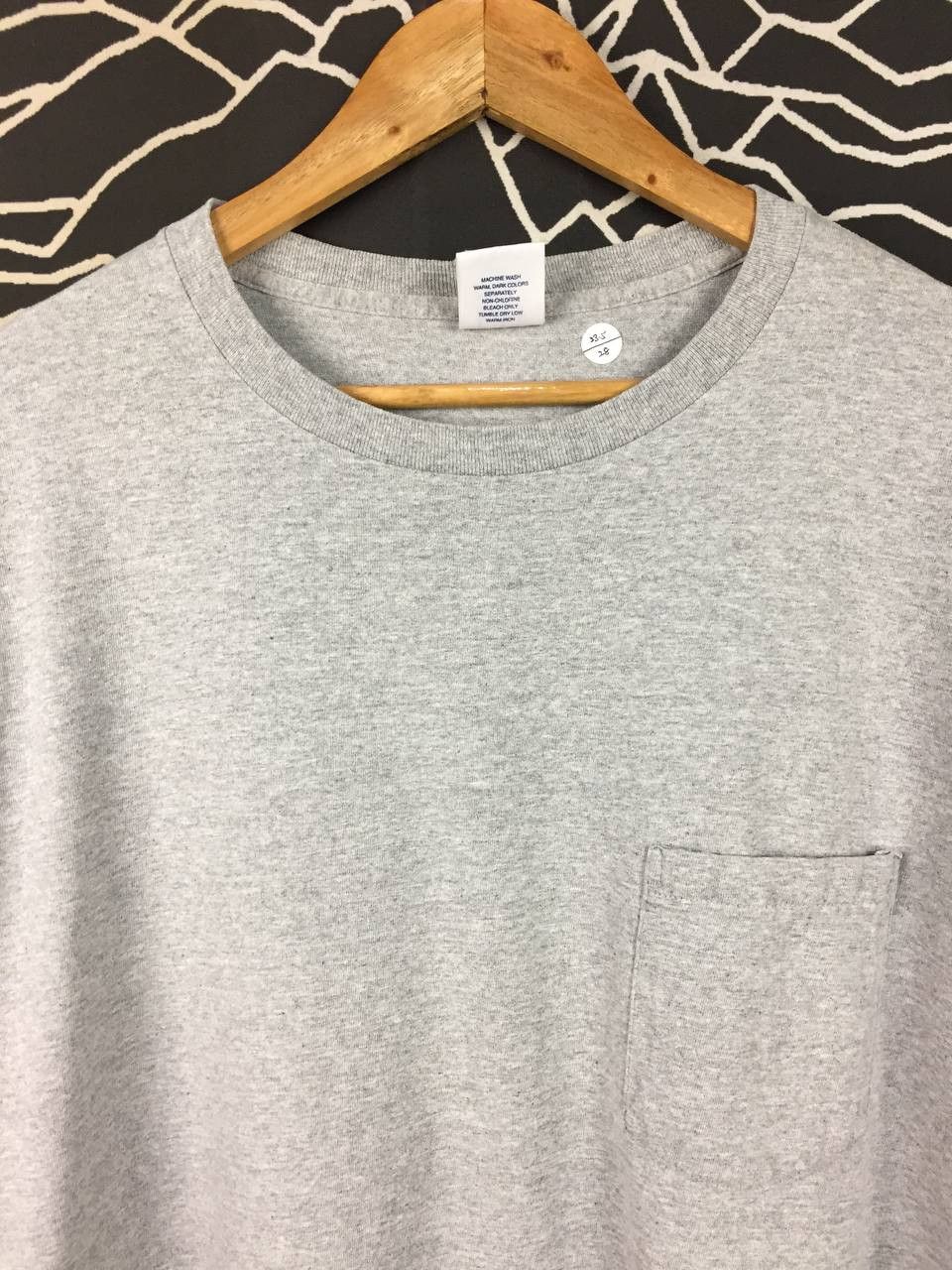 Gap Vtg 90s GAP Made in USA Heather Gray Essential Pocket Tee Size US L / EU 52-54 / 3 - 3 Thumbnail