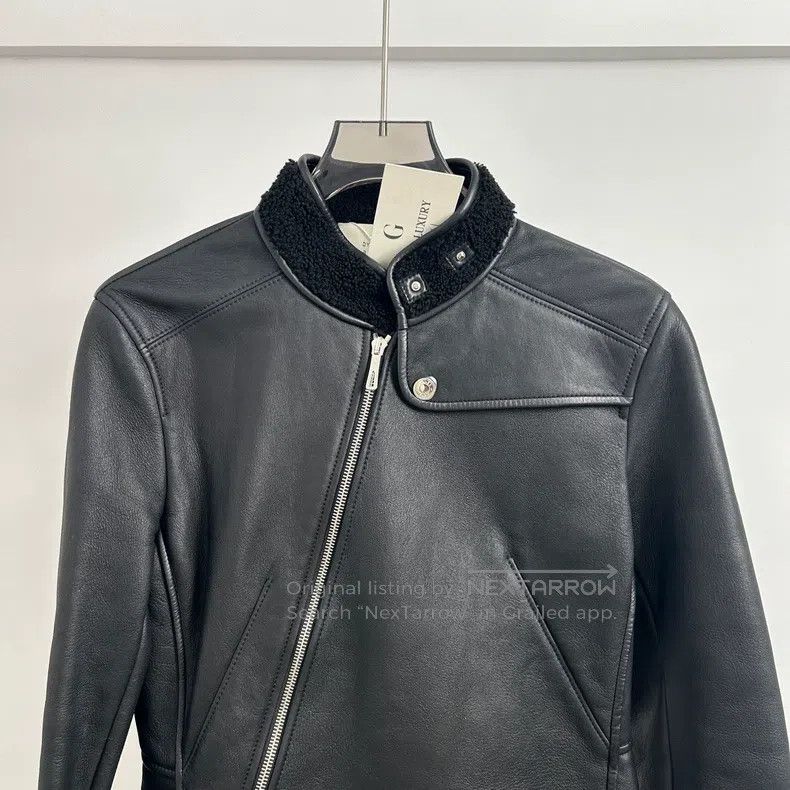 Hermes Hermes Pure Black Leather and Fur Integrated Jacket Size XS / US 0-2 / IT 36-38 - 6 Thumbnail