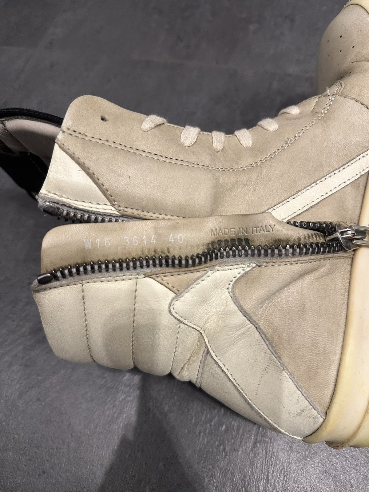 Rick Owens rick owens geobasket sneakers fw16 mastodon pearl beige Size US 9 / IT 39 - 11 Thumbnail