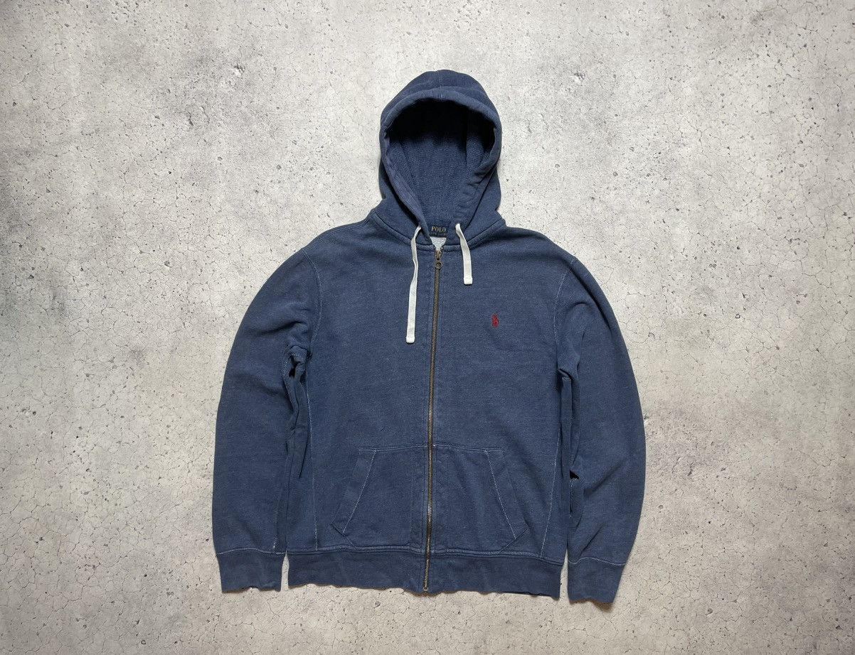 Polo Ralph Lauren Vintage Blue Zip Up Hoodie Polo Ralph Lauren PRL Y2K Hype Size US L / EU 52-54 / 3 - 1 Thumbnail