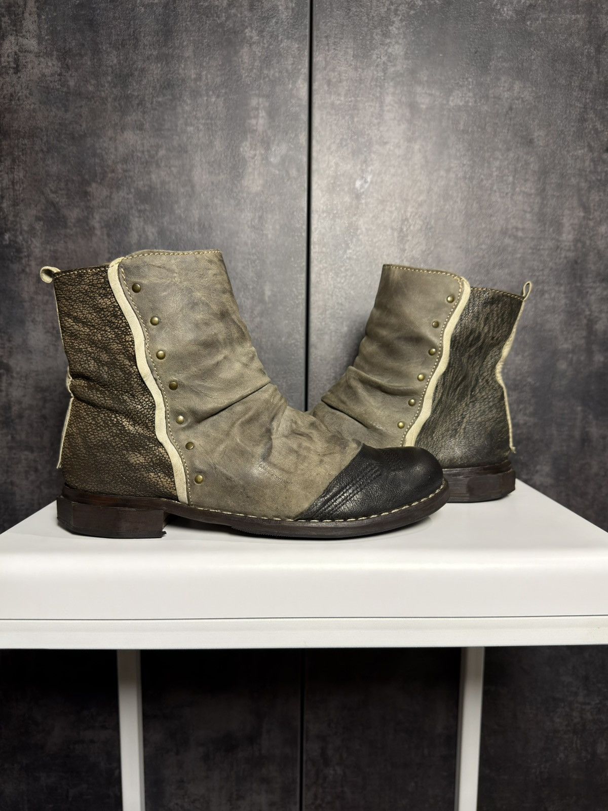 A.S.98 Vintage Leather Boots AS98 Guidi Balenciaga Dirk Owens Yohji Size US 9 / IT 39 - 1 Thumbnail