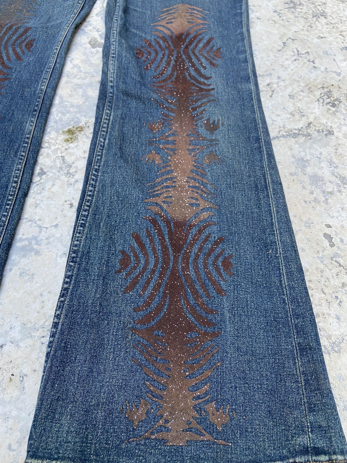 Hysteric Glamour × Japanese Brand × Le Grande Bleu (L.G.B.) Y2K japanese brand flare seditionaries denim pants Size 28" / US 6 / IT 42 - 3 Thumbnail