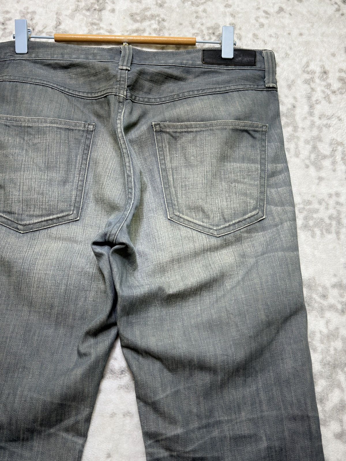 Kapital Vintage Back Number Claw Marks Straight Faded Grey Jeans Size US 34 / EU 50 - 11 Thumbnail