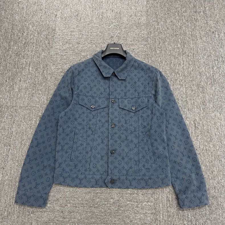 Louis Vuitton Louis Vuitton Blue Monogram Denim Jacket-yf Size US M / EU 48-50 / 2 - 1 Thumbnail