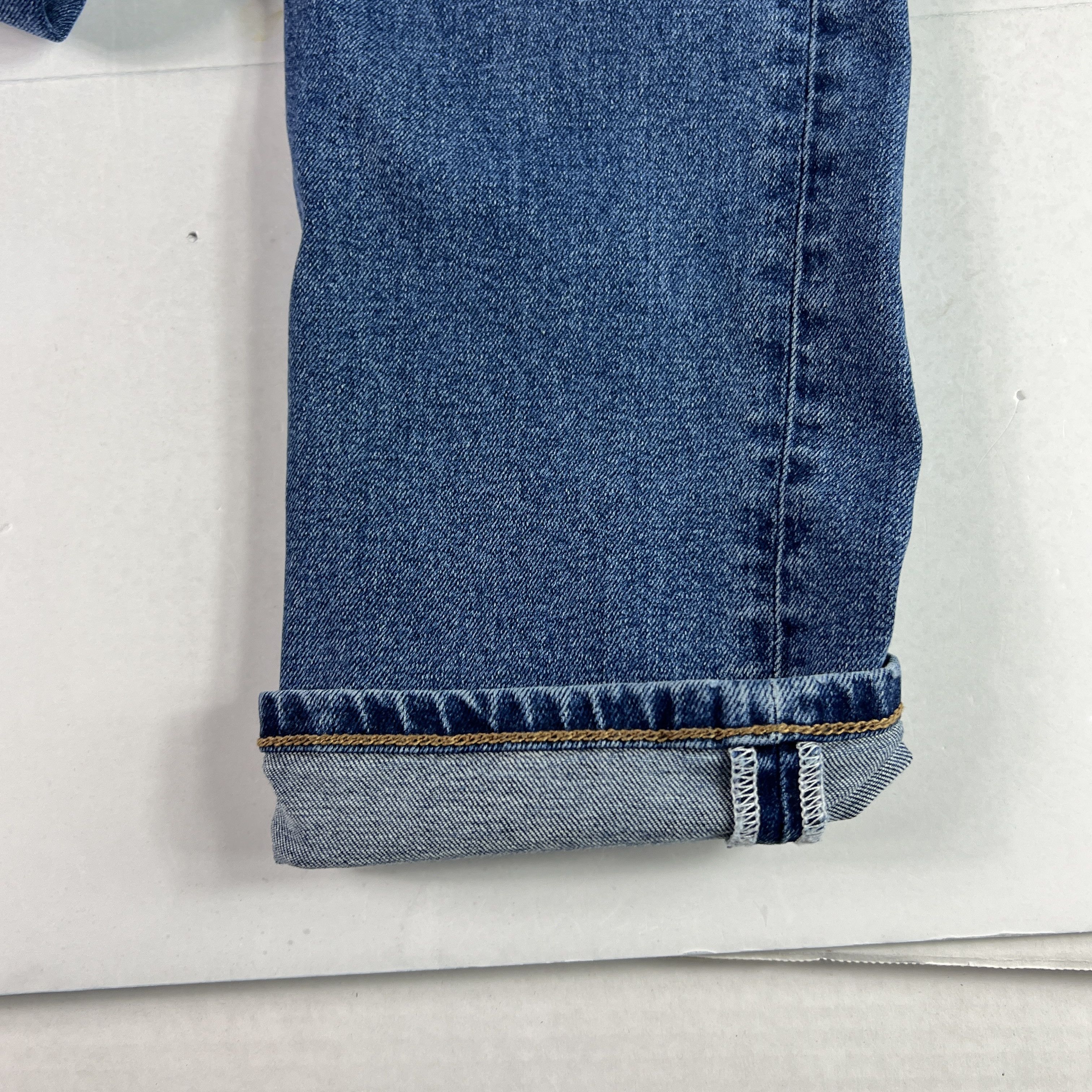 RE/DONE Re/Done Jean 70s Stove Pipe High Rise Skinny Crop Blue Denim Size 25" / US 0 / IT 36 - 7 Thumbnail