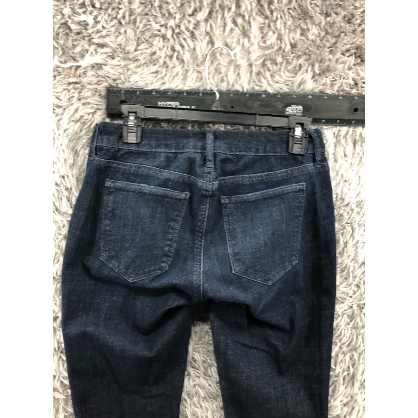 Gap Gap 1969 Maternity True Skinny Jeans Size 29 Womens Dark Wash Blue Denim 5-Pocket Belt Loops Zipper Button Slim Fit Cotton Jeans - Womens Size 29" - 6 Thumbnail