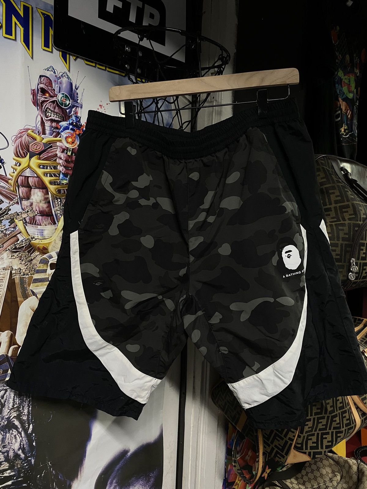 Bape A Bathing Ape Black Camo Bape Shorts Men’s Large Size US 34 / EU 50 - 13 Thumbnail