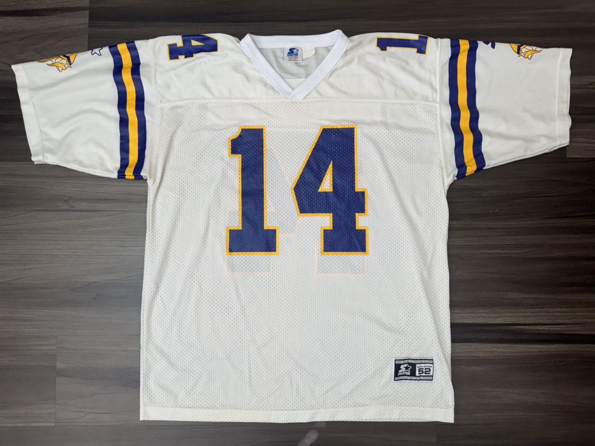 Starter Vintage 90s Minnesota Vikings Brad Johnson #14 NFL Jersey Size US XL / EU 56 / 4 - 1 Thumbnail