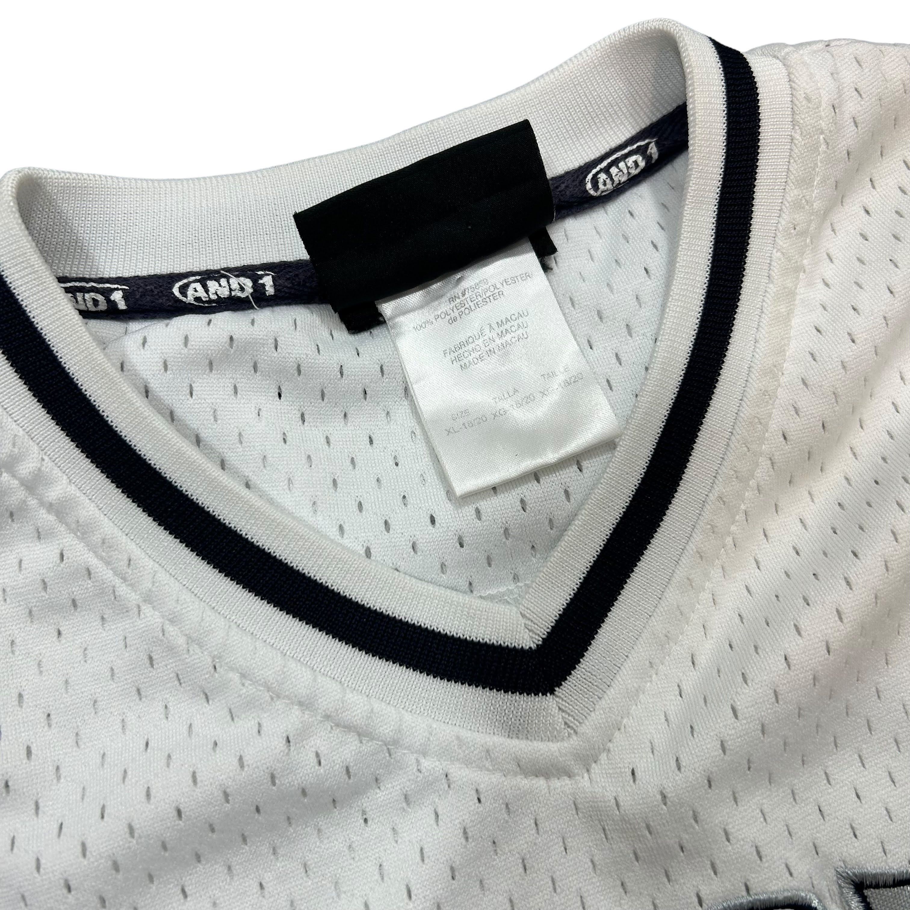 Vintage And1 And One White Polyester Mesh Basketball Jersey Youth XL Size US M / EU 48-50 / 2 - 7 Thumbnail