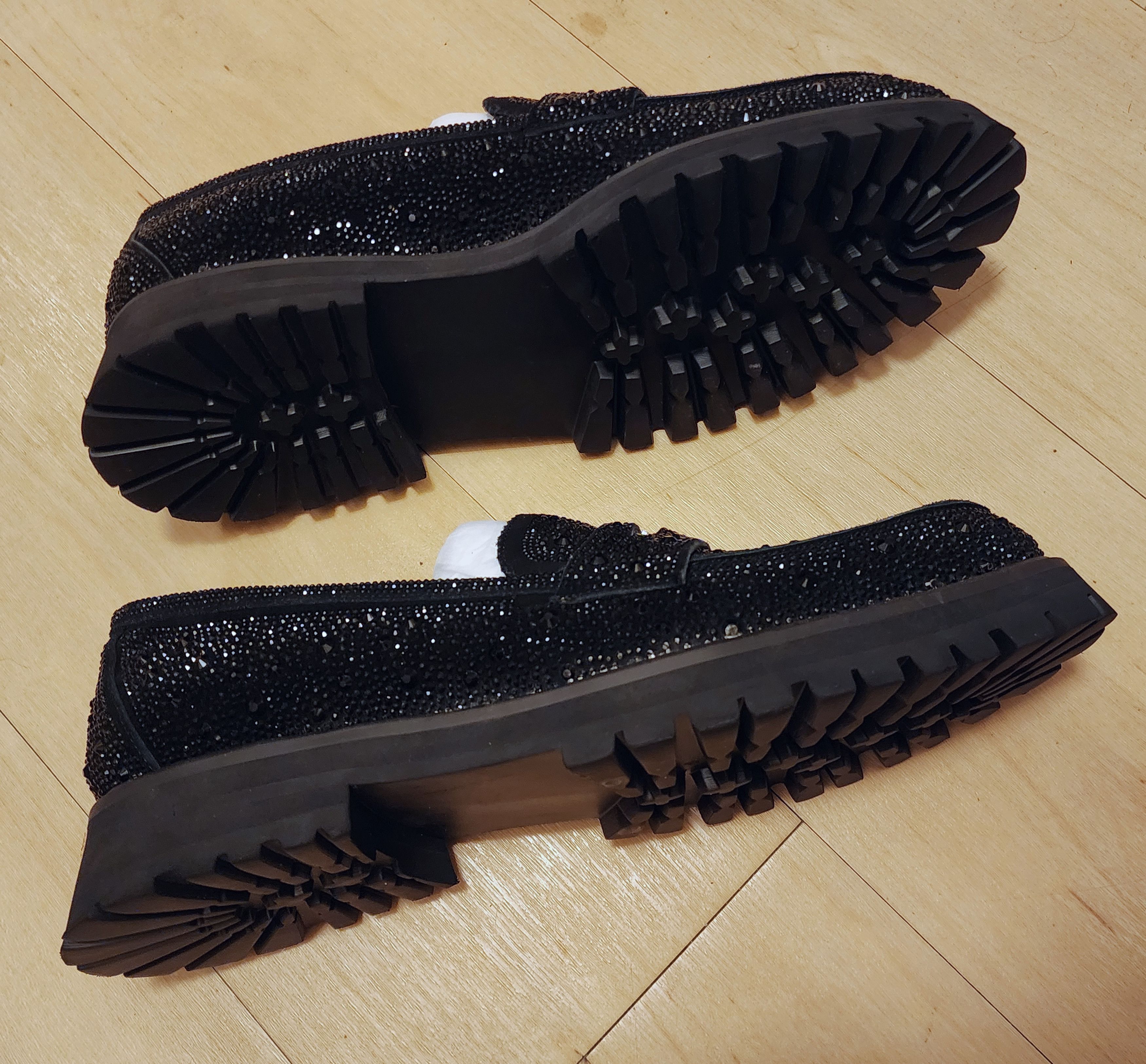 Other Crystal - Embellished Leather Loafers Size 45EU Size US 12 / EU 45 - 7 Thumbnail