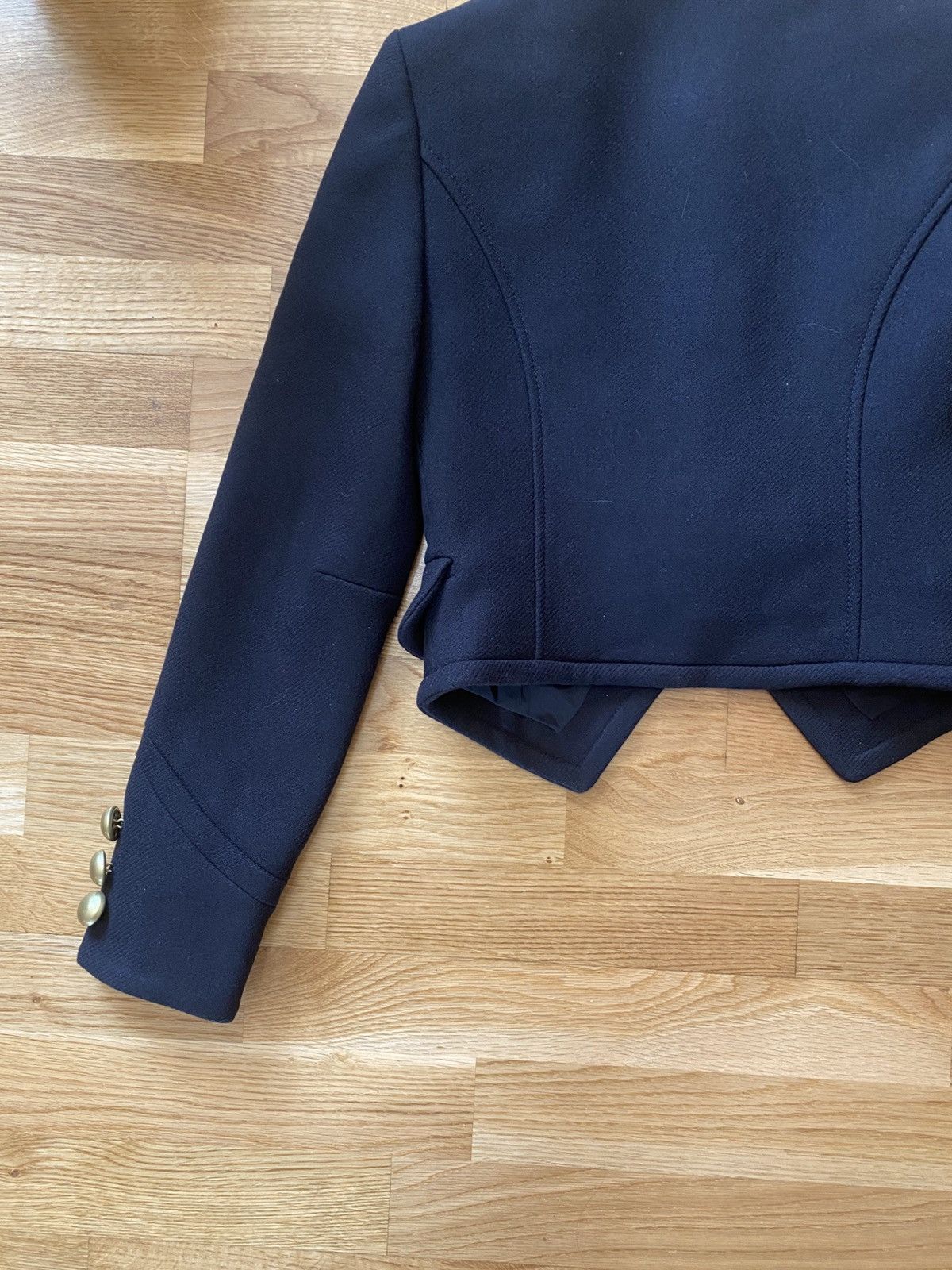 Moschino Moschino Couture Black Wool Military Band Napoleon Jacket Size XS / US 0-2 / IT 36-38 - 7 Thumbnail