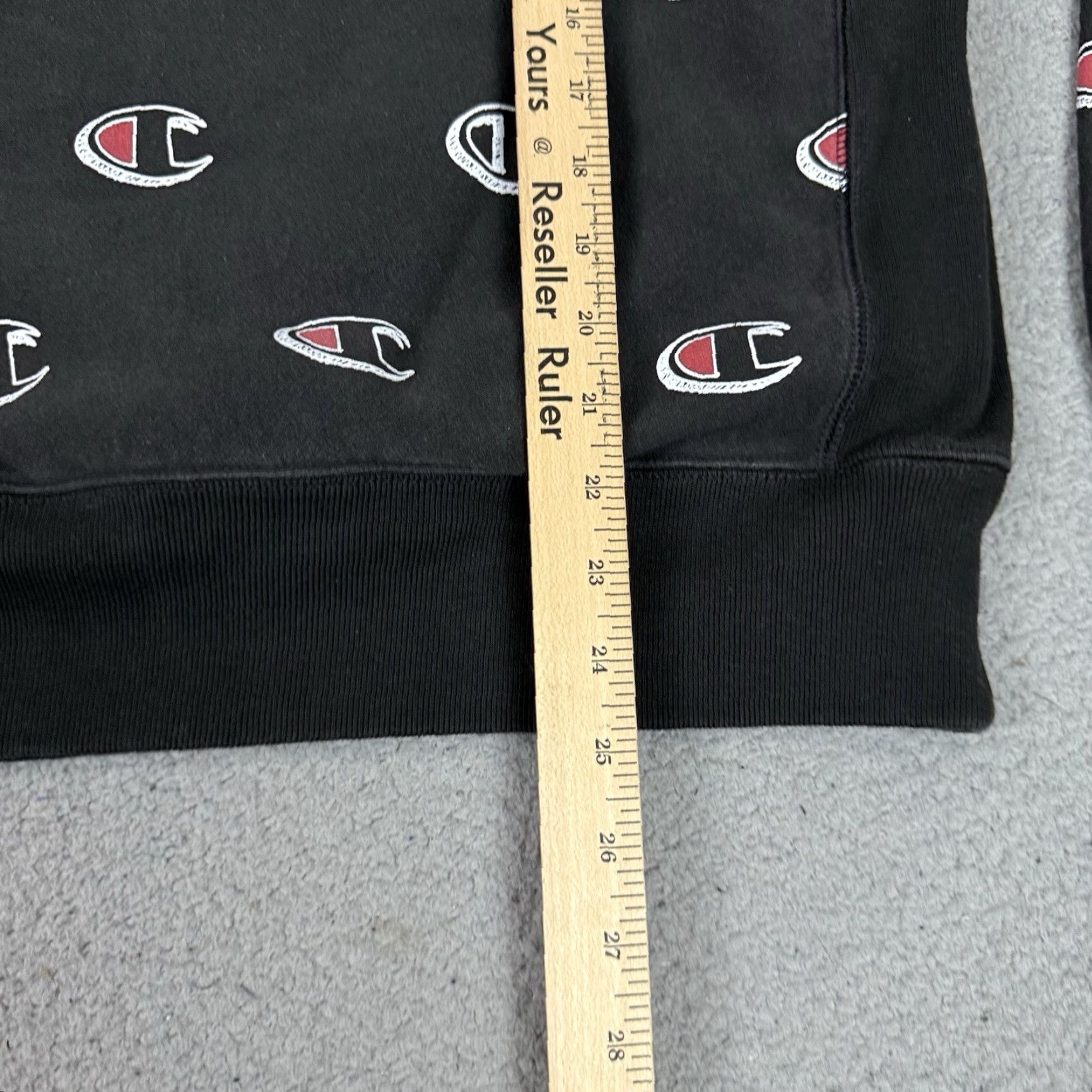 Champion Champion Hoodie Men M Black Sweatshirt Round Neck Pullover All Seasons Hooded Pockets Logo Graphic Print Reverse Weave Size US M / EU 48-50 / 2 - 8 Thumbnail