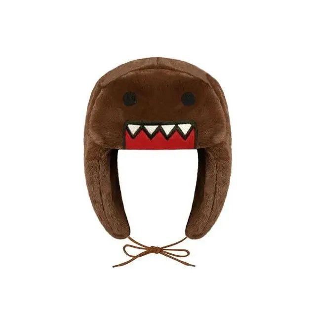 Japanese Brand × Vintage Y2K Anime Cartoon Domo Kun Hat Ushanka Hat Cute Winter Hat Size ONE SIZE - 1 Thumbnail