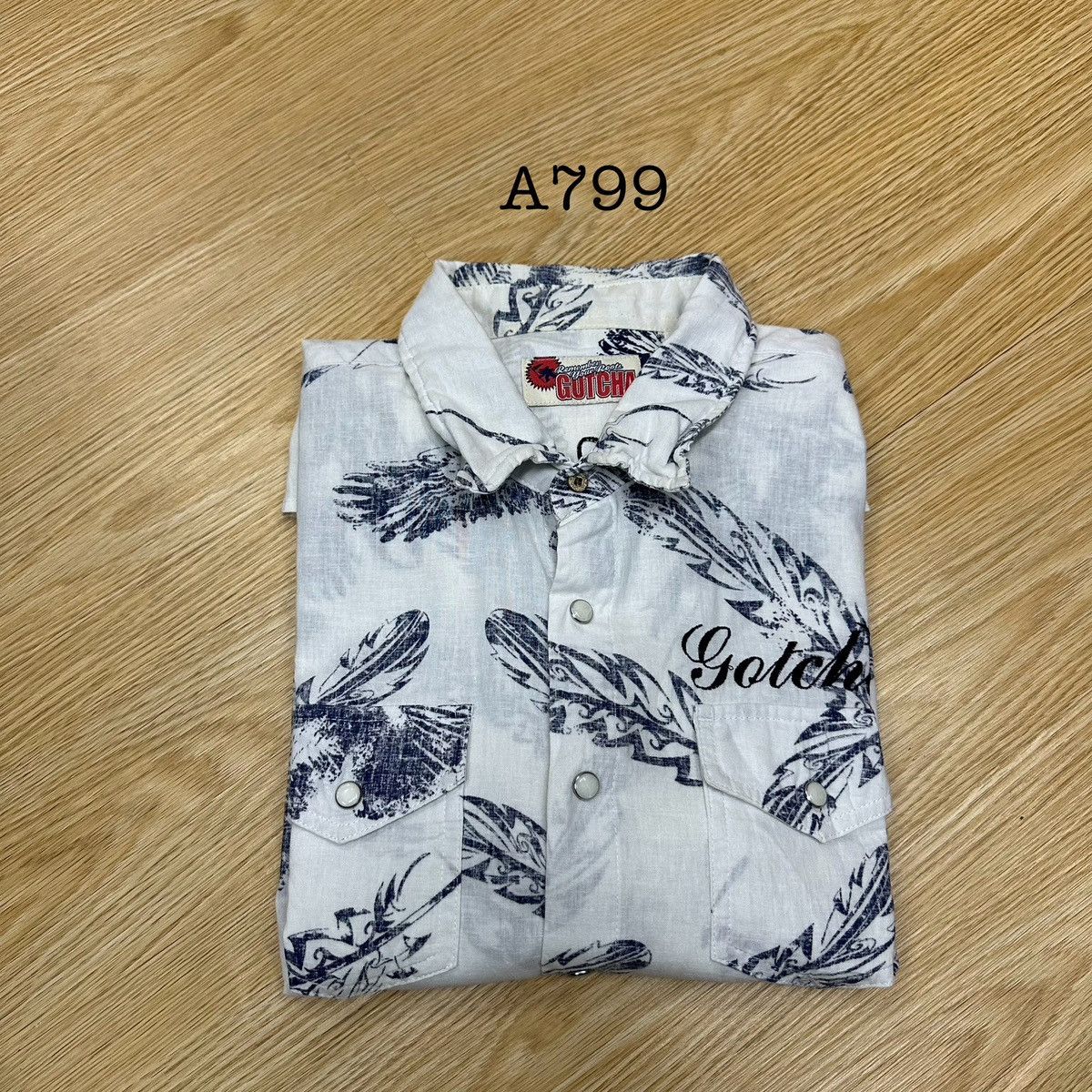 Gotcha Gotcha Surf Full Print 3Q button Shirt A799 Size US M / EU 48-50 / 2 - 14 Thumbnail