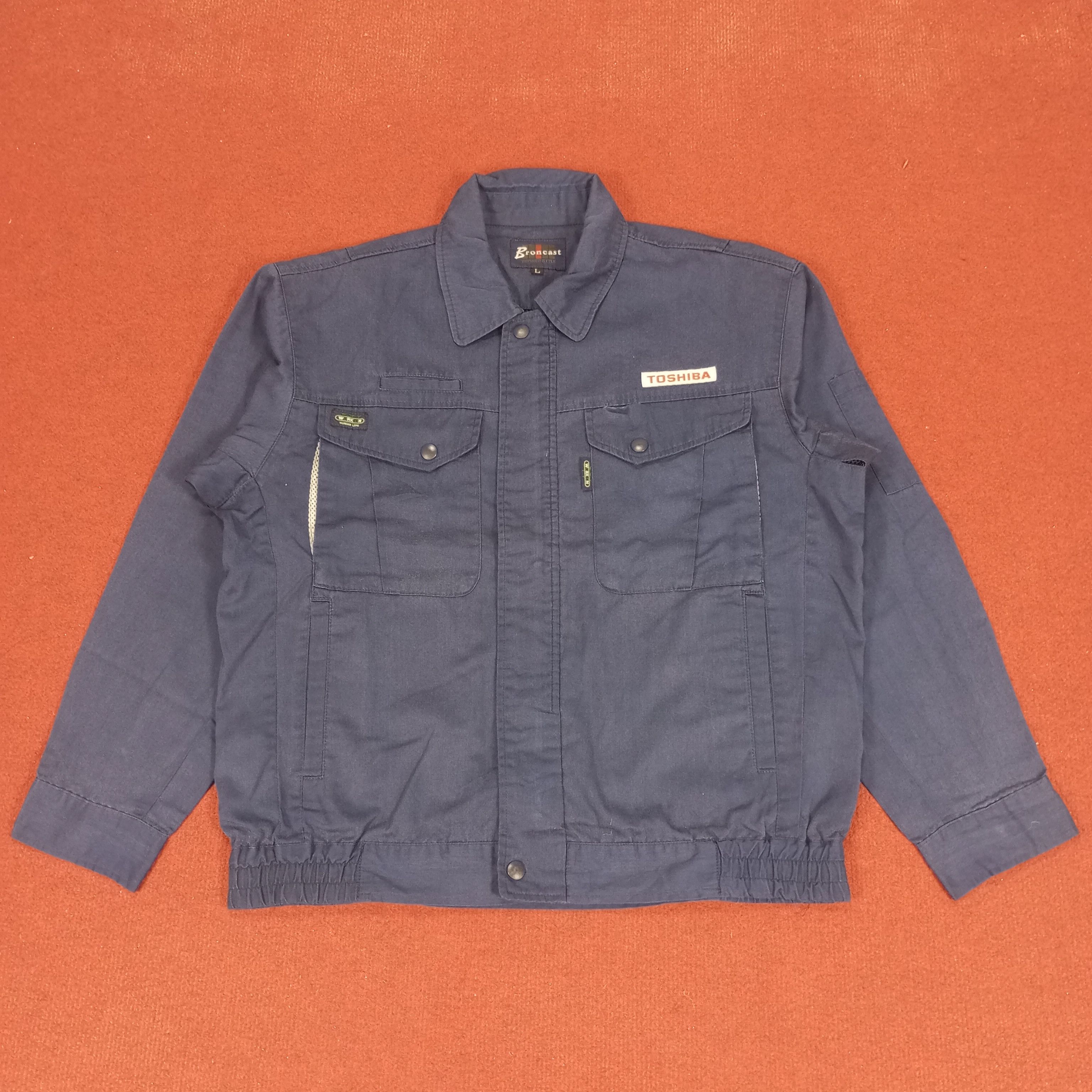 Japanese Brand × Vintage Toshiba Japanese Brand Workwear Style Jacket Size US L / EU 52-54 / 3 - 1 Thumbnail