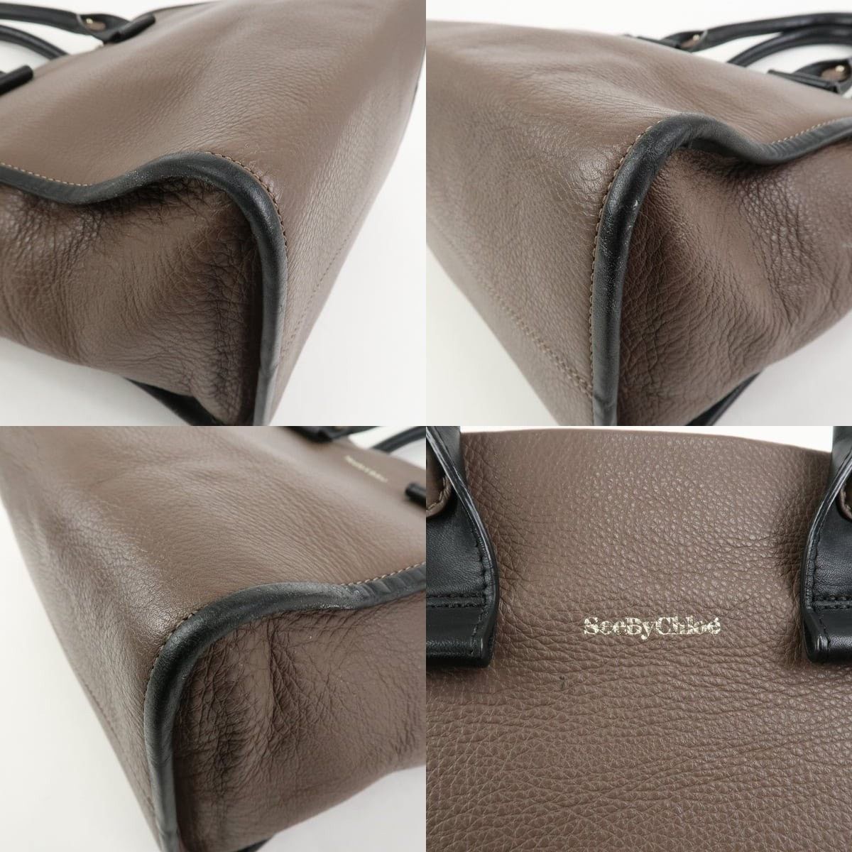 Chloe Chloe See by Chloe Calfskin Tote Brown Size ONE SIZE - 5 Thumbnail