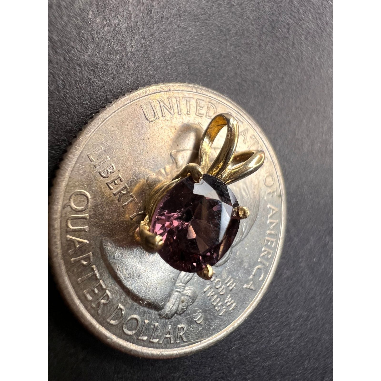 Other 14k gold Violet purple spinel pendant Size ONE SIZE - 6 Thumbnail