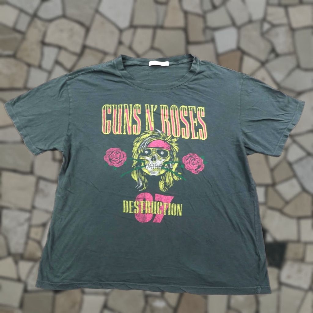 Vintage Guns N Roses Shirt Womens XL Green Daydreamer Destruction 87 Rock Band Top USA Size XL / US 12-14 / IT 48-50 - 1 Thumbnail