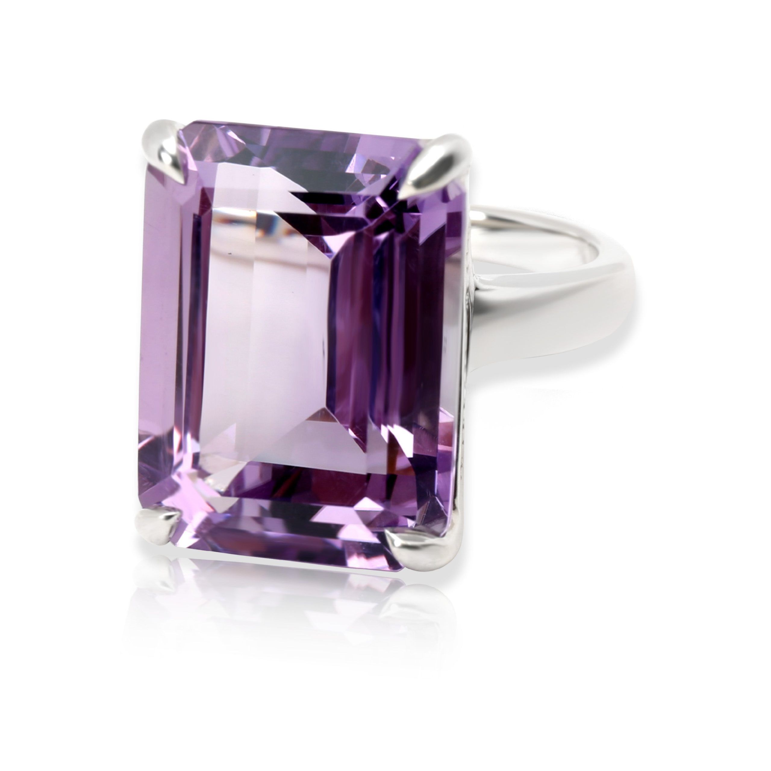 image of Tiffany Co Tiffany & Co. Sparkler Amethyst Ring In Sterling Silver, Women's