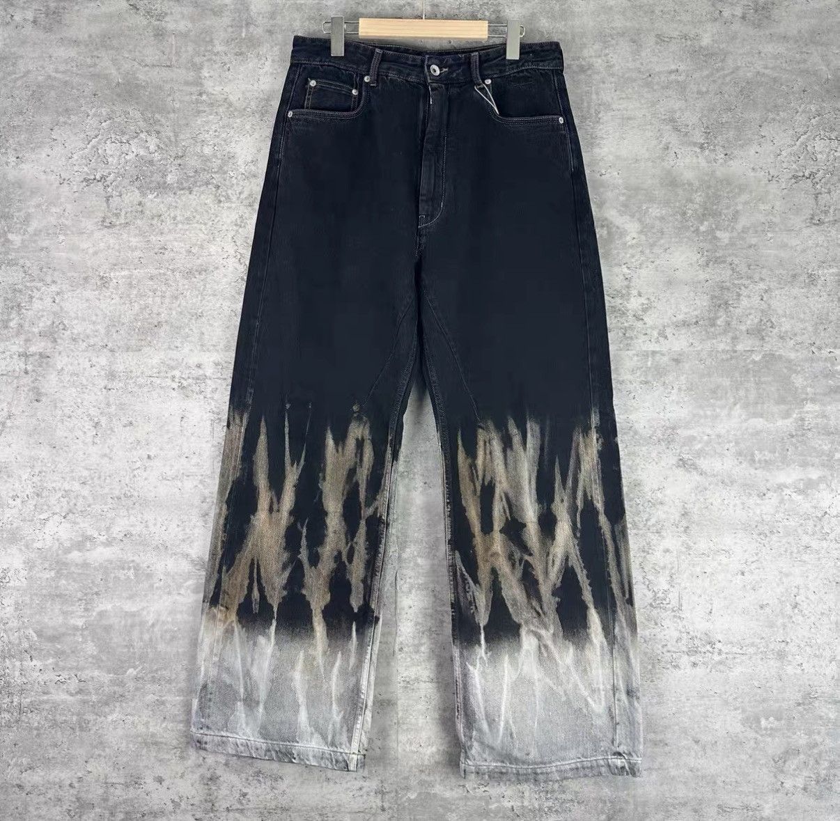 Rick Owens Rick Owens Geth Flame Gradient Straight-Leg Jeans J42 Size 31" - 1 Thumbnail