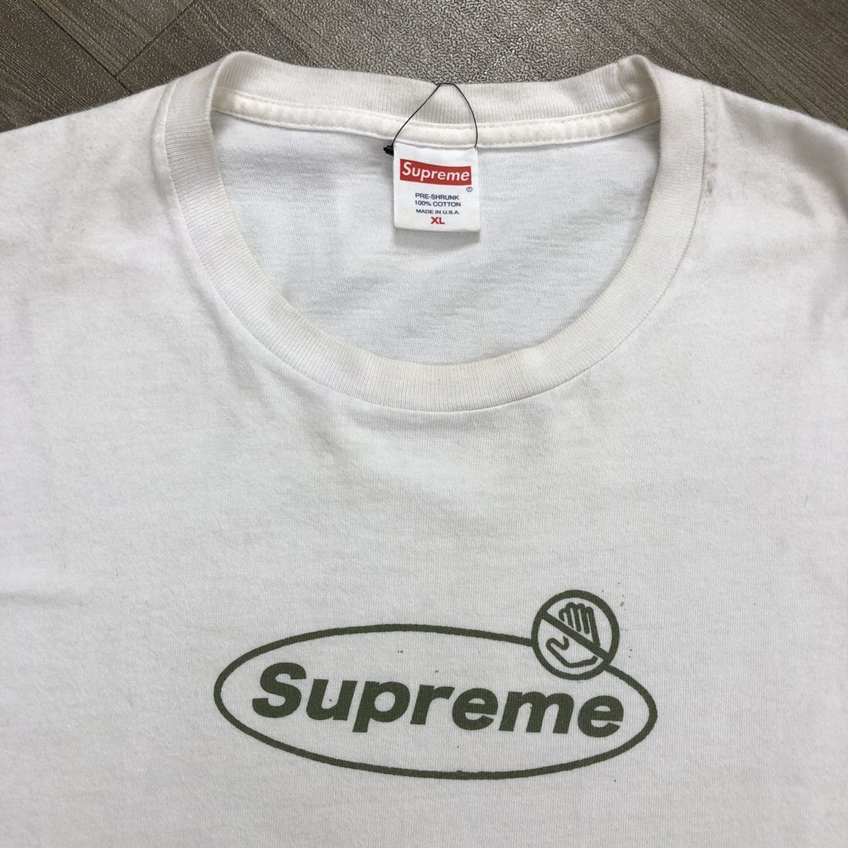 Supreme 🇺🇸FW22 Supreme Warning USA Streetwear White Tee Size US XL / EU 56 / 4 - 3 Thumbnail