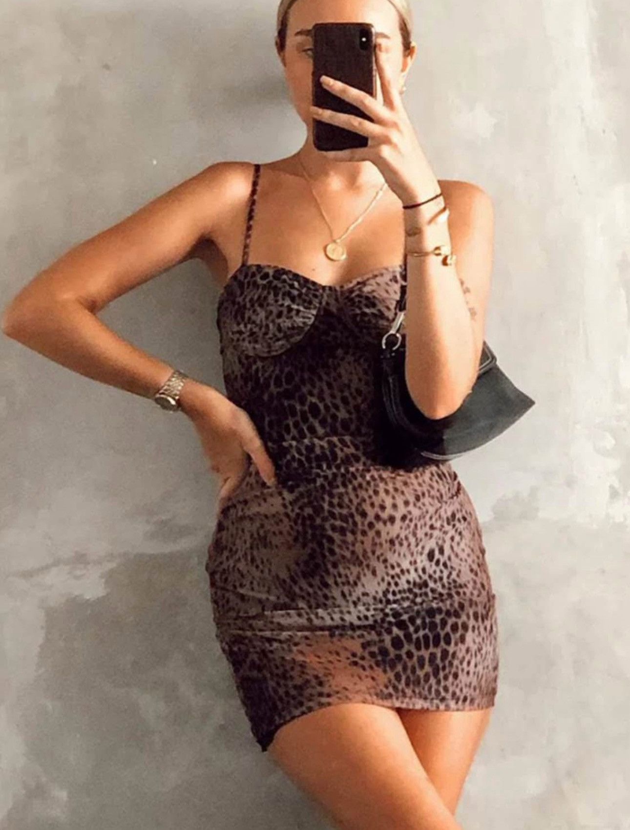 Other Motel Cheetah Mesh Mini Dress XS – Y2K/Club Aesthetic 🔥 Size XS / US 0-2 / IT 36-38 - 1 Thumbnail