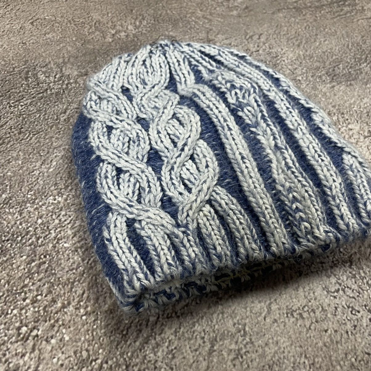 Vintage Vintage 90s Cable Knit Mohair Beanie Ushanka Cream Grail OS Size ONE SIZE - 4 Thumbnail