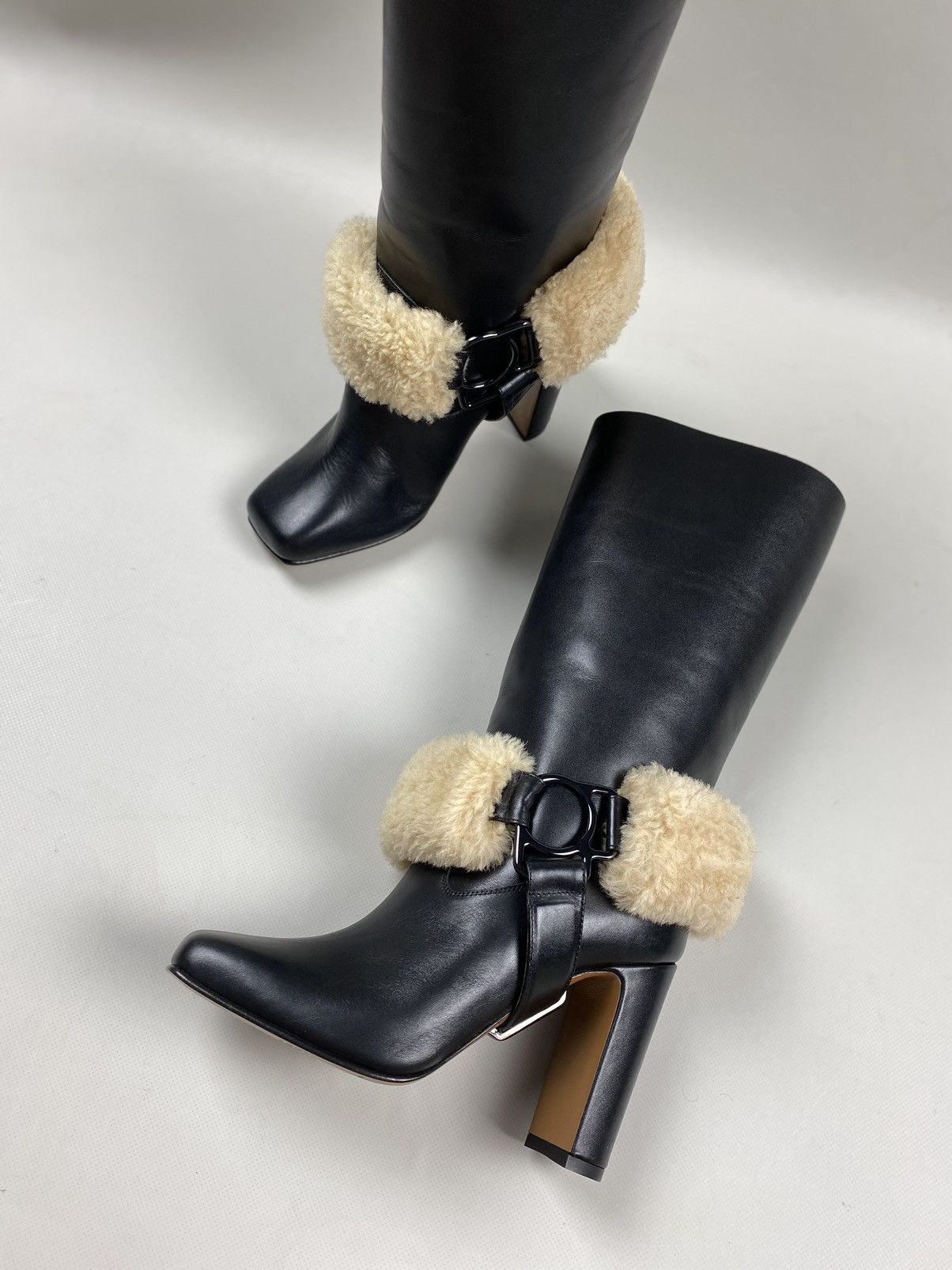 Off-White New! Off-White For Riding ladies Leather Boots Shoes Size 37 Size US 7 / IT 37 - 18 Thumbnail