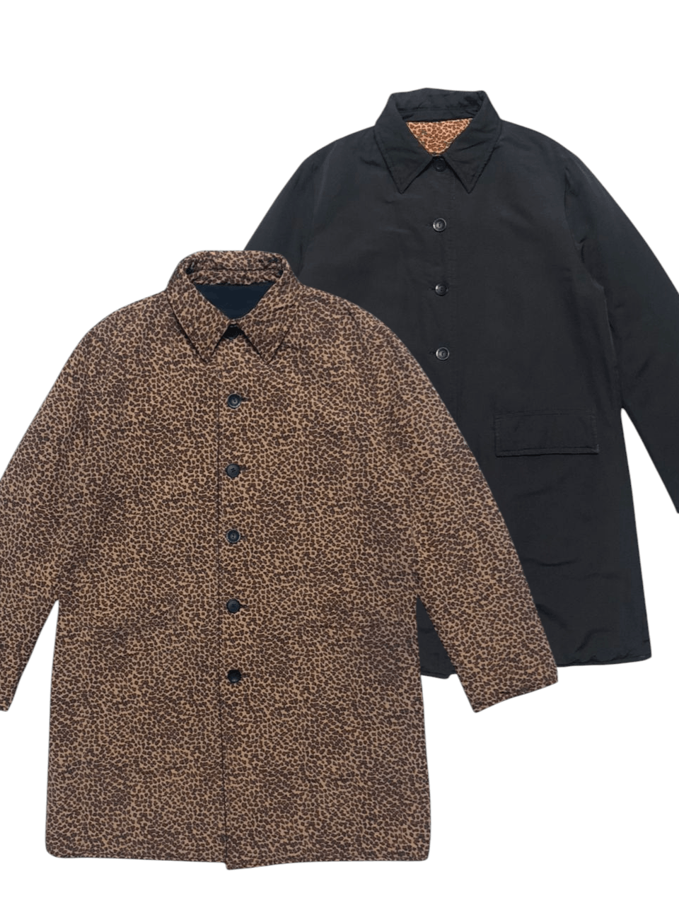 Bottega Veneta Vintage Bottega Vaneta Rivesible Trenchcoat Leopard/Black Size US M / EU 48-50 / 2 - 1 Thumbnail