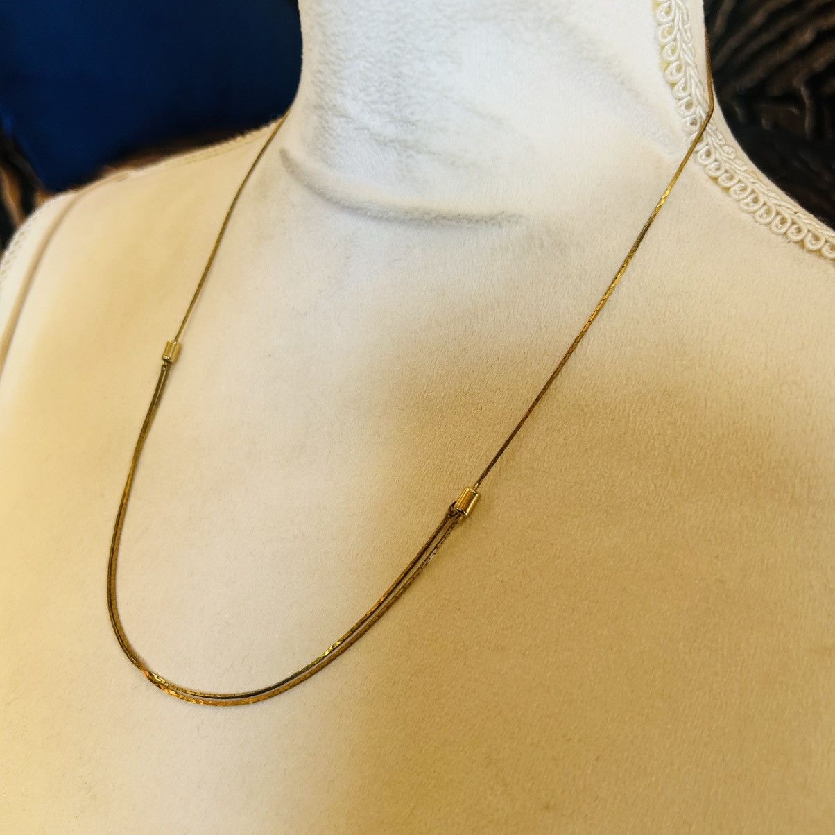 Vintage Vintage 70s-80s gold plated triangle chain slider necklace Size ONE SIZE - 3 Thumbnail