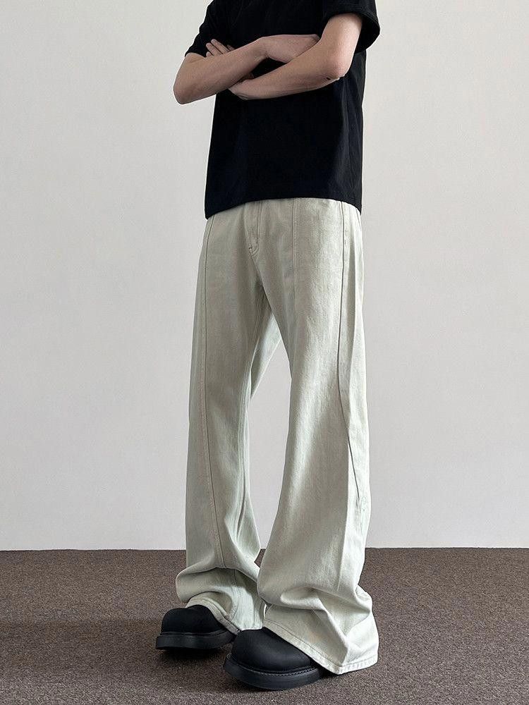 Other White Stacked Denim Jeans, Flared Baggy Jeans Size US 28 / EU 44 - 1 Thumbnail