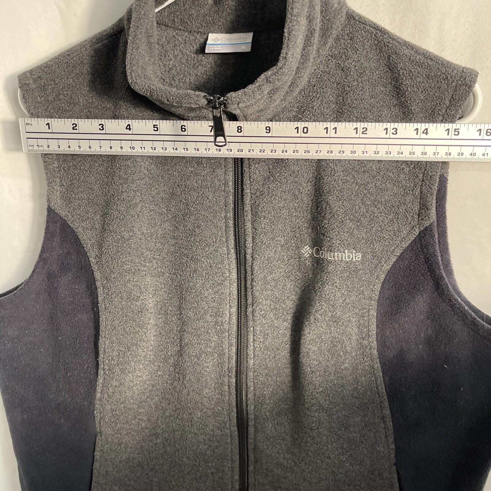 Columbia Columbia Fleece Vest XL Blue Black /grey Fullzip Color Block Size US XL / EU 56 / 4 - 9 Thumbnail