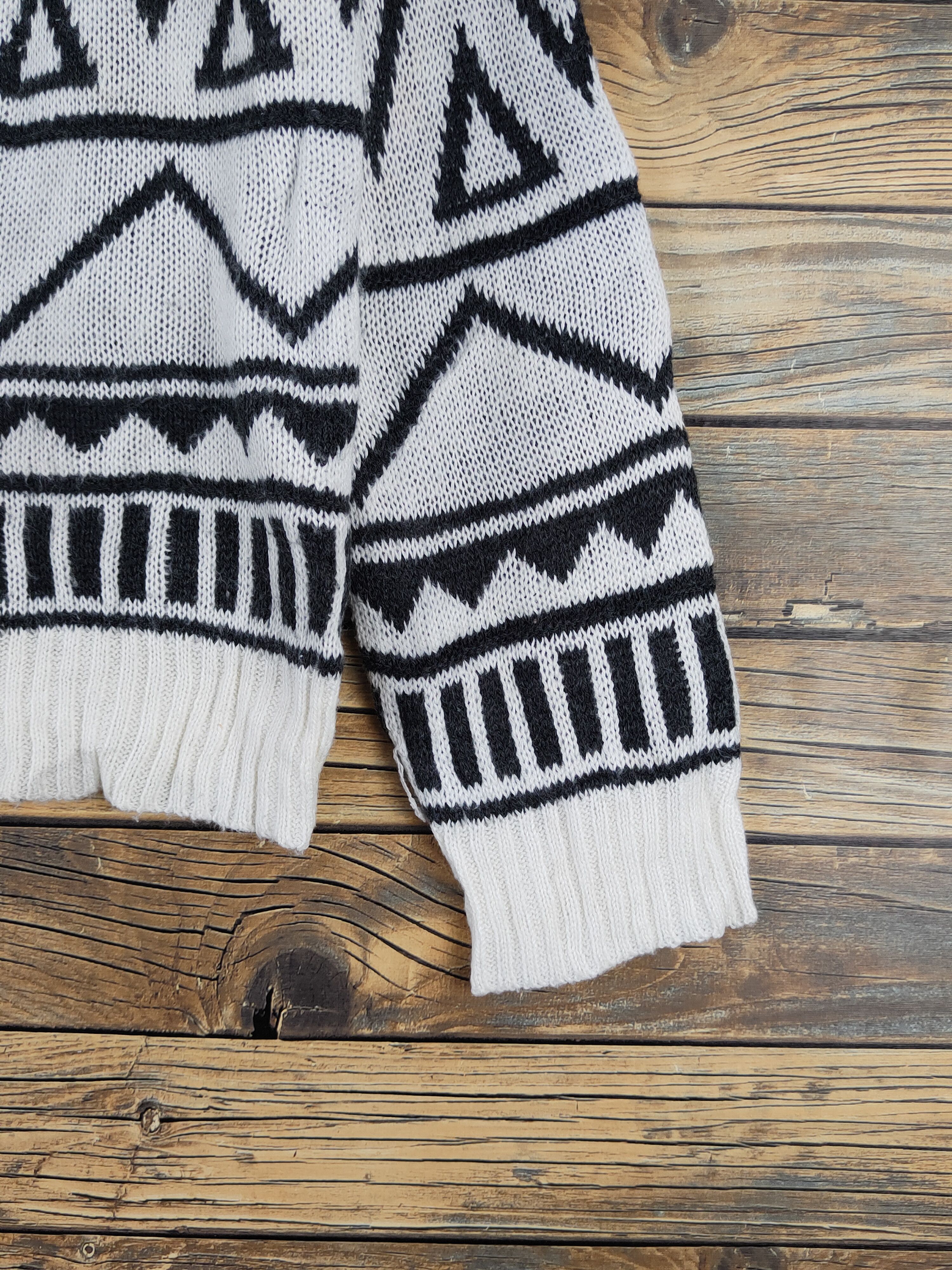 Homespun Knitwear Japanese Brand White Black Knitwear Sweatshirts #W1257 Size US S / EU 44-46 / 1 - 6 Thumbnail