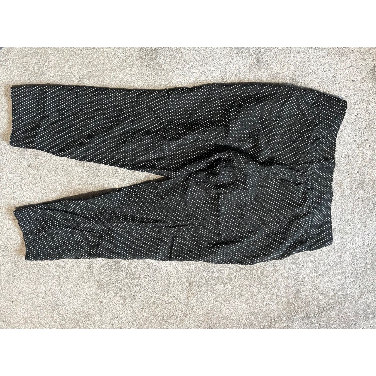 Vintage Philosophy Pants Polka Dot Pull On High Waist Straight Leg XL Women Black Polka Dot Pattern Slim Regular Size 40" / US 18 - 3 Thumbnail